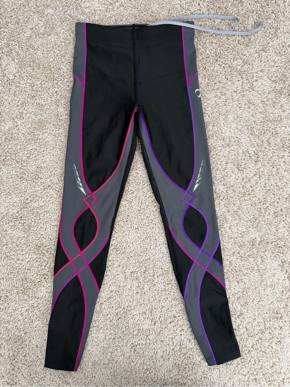 CW-X Women's Compression Running Leggings Size Medium Black Full Length